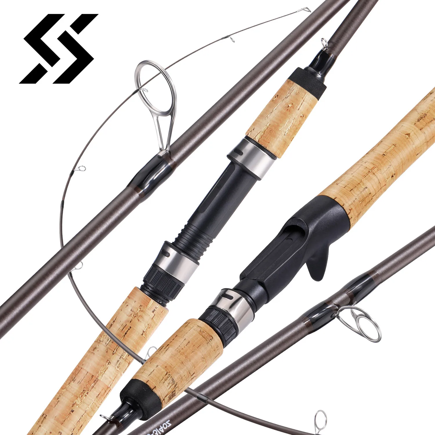 

Sougayilang Lure Fishing Rod 2.1m Spinning Casting Rod Carbon Fiber 4 Sections 2-6LBs Fishing rod for Freshwater Saltwater Pesca