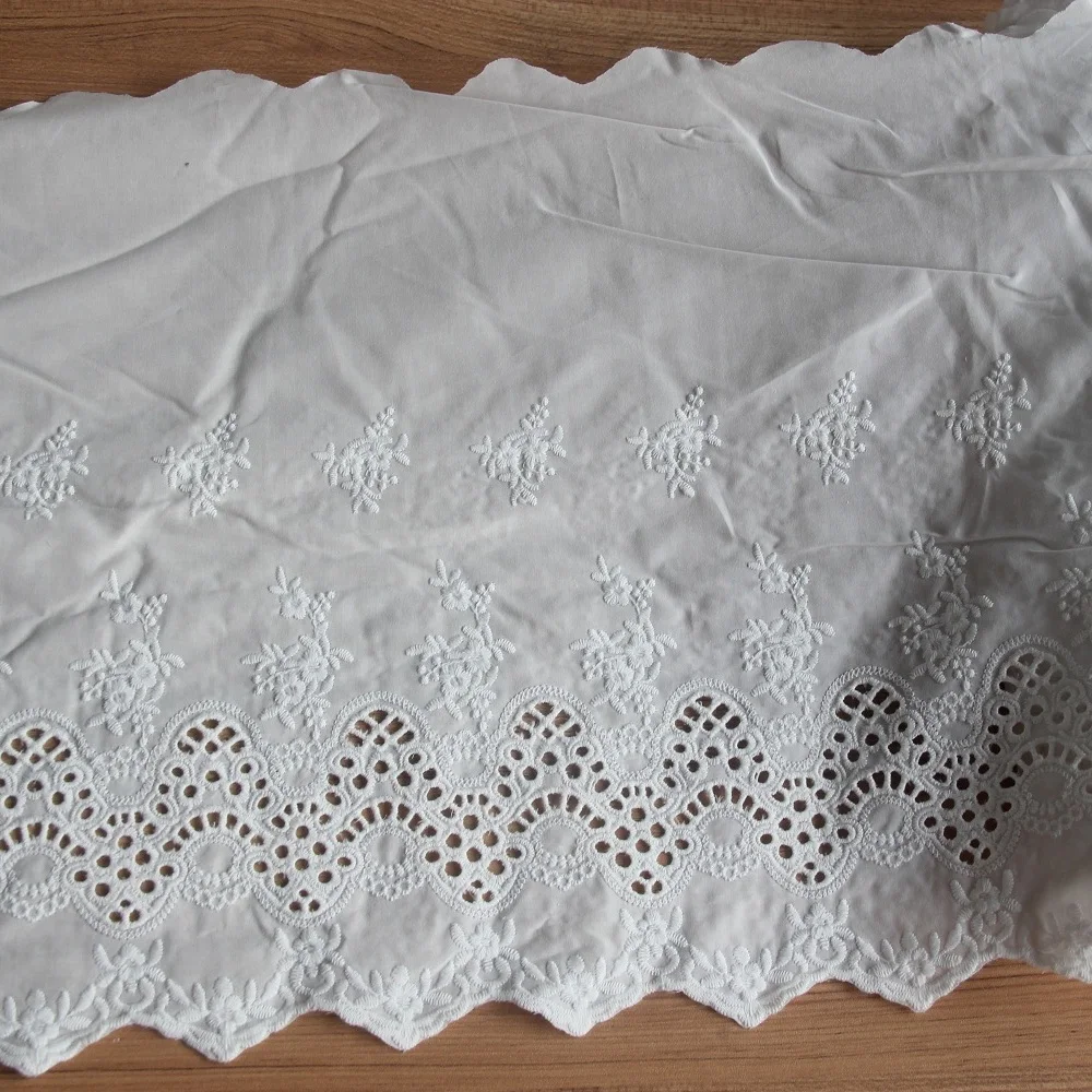 

1 ярд/Лот, ширина 33 см, обычная белая высококачественная хлопковая ткань, красивая Цветочная фототкань, Аксессуары для штор SC545