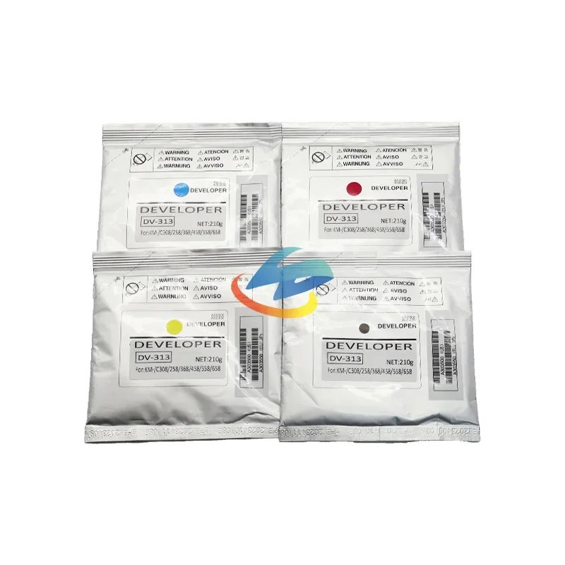 4PCS DV313 Developer Powder для Konica Minolta Bizhub C308 C368 C458 C558 C658 C 258 308 368 458 558 CMYK 210 г/пакет