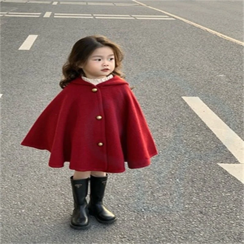 

Накидка для девочек, пальто, зимняя хлопковая ветровка, модная теплая Толстая Шуба, пальто, Рождественская детская одежда, 2023