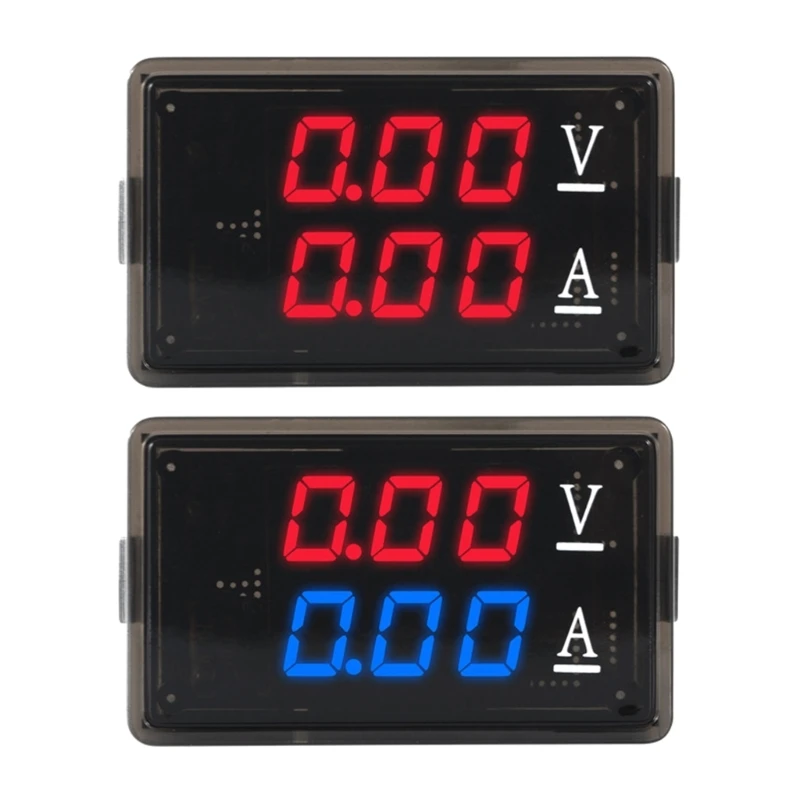 

2in1 Multimeter 0.28" LED Display Digital Voltmeter Ammeter DC0-100V 10A AmpVolt Gauge for Car Auto Battery Monitoring
