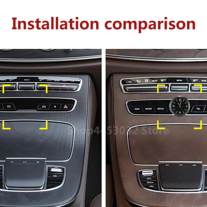 Автомобильные часы для Mercedes Benz R W251 светящиеся Звездные цифровые мини-часы