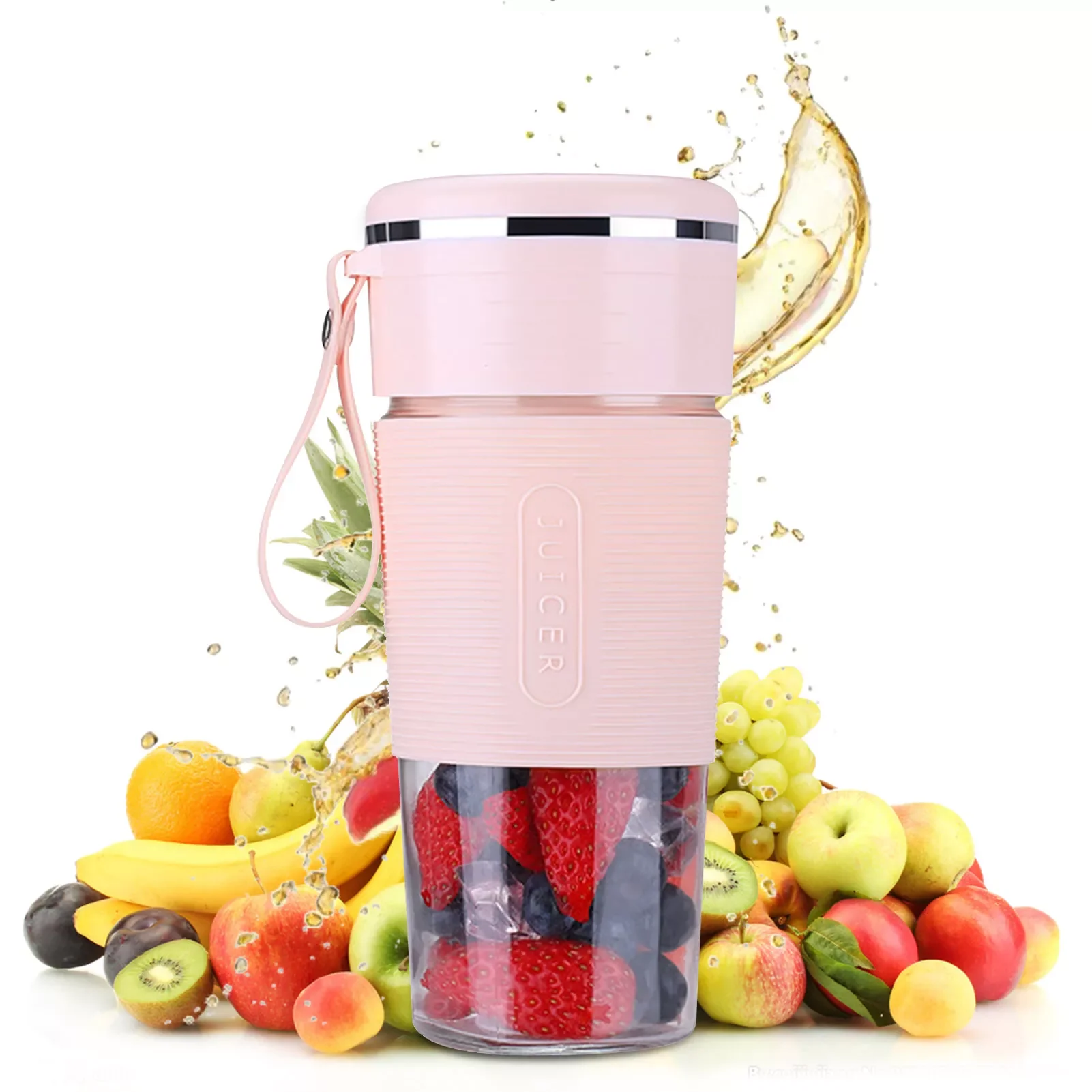 

Personal Blender Smoothie Maker USB Charging 300 ML Juicer Portable Blender Cup Built-in Rechargeable Battery Fruit Juice Mixer
