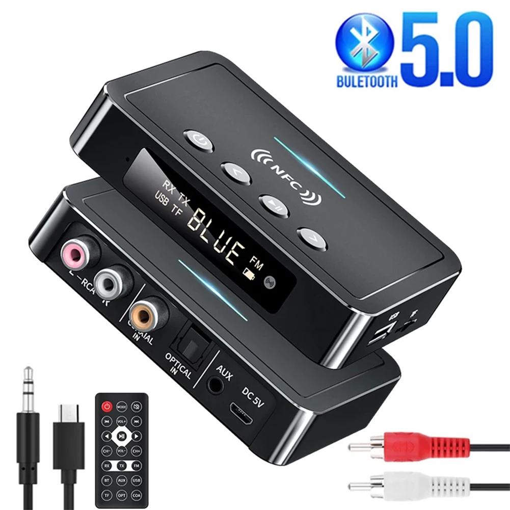 Bluetooth-совместимый 5 0 приемник передатчик FM стерео AUX 3 мм разъем RCA оптический