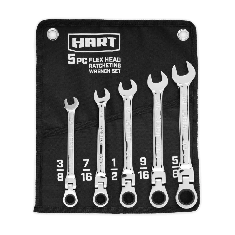 

5 Piece Flex Head Ratcheting Wrench Set SAE