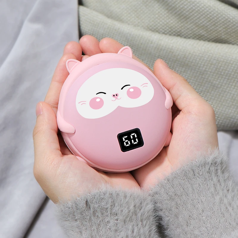 Грелка для рук перезаряжаемая двойного назначения милая маленькая