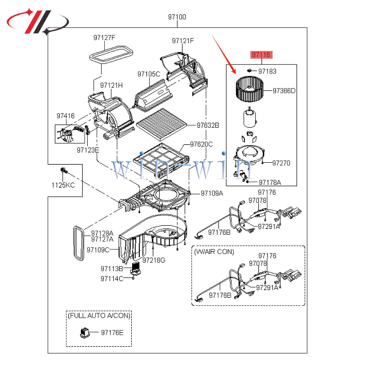НОВЫЙ 1X двигатель вентилятора кондиционера 97113-2E300 971132 E300 97113-2E200 для Kia Sportage 2005-2010