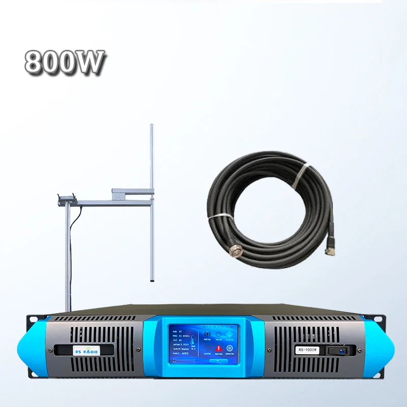 

Professional Stereo 800W FM broadcast Transmitter Kit Touch screen
