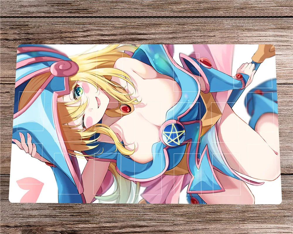 

Anime YuGiOh Duel Playmat Dark Magician Girl TCG CCG Mat Trading Card Game Mat Rubber Desk Table Mouse Pad Mousepad 60x35cm