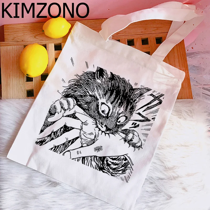 

Junji Ito shopping bag handbag recycle bag eco reusable bolsas de tela tote bag foldable bolsa compra string reusable sacolas