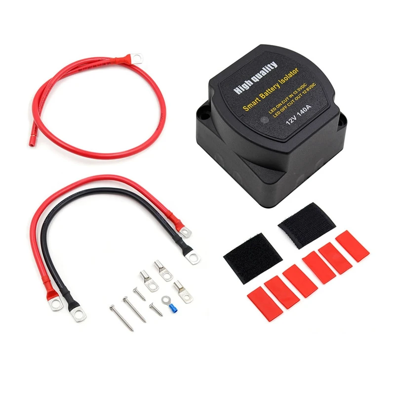 

12V 140A Voltage Sensitive Split Charge Relay VSR For Camper Car Smart Battery Isolator Charge 2 Battery Bank Auto Part