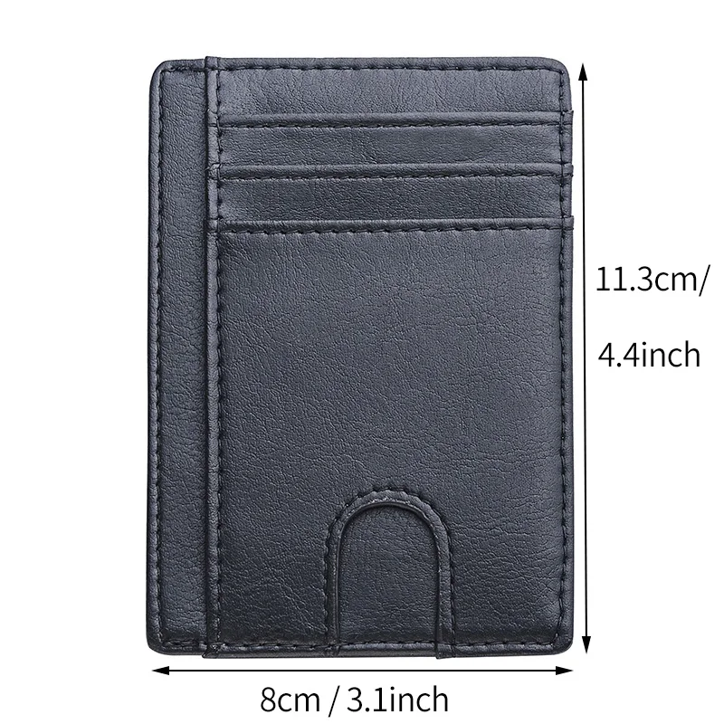 Супер тонкий кожаный кошелек с блокировкой RFID держатель для кредитных карт чехол