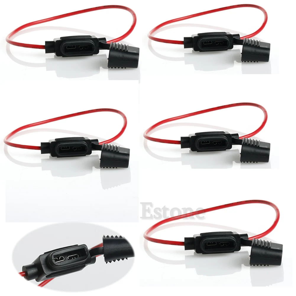 

5 шт. Встроенный держатель предохранителя на 12 В 30 А, мини-плавкие предохранители с защитой от брызг, автомобильный велосипед