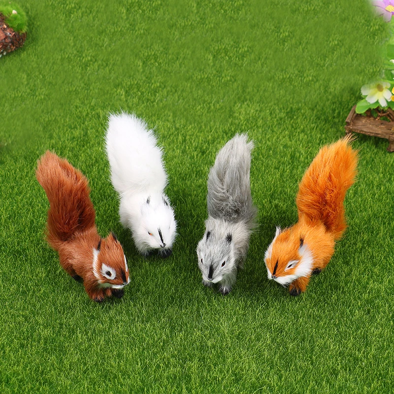 

1Pc Mini Simulation Squirrel Ornament Plush Animal Christmas Table Decorations Children Birthday Gift Cute Squirrel Miniatures C