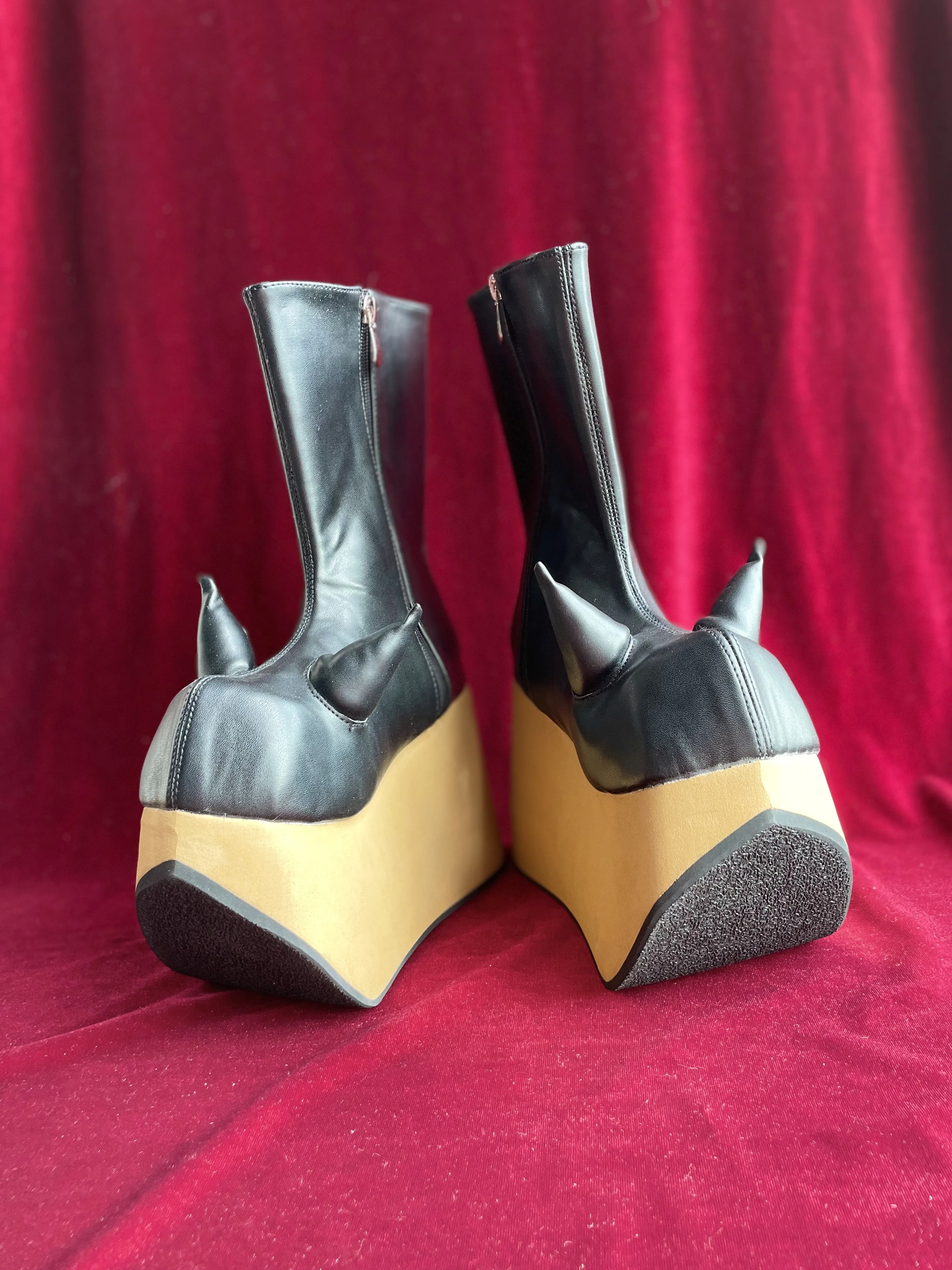 

High top high boots platform short boots western queen mother rocking shoes