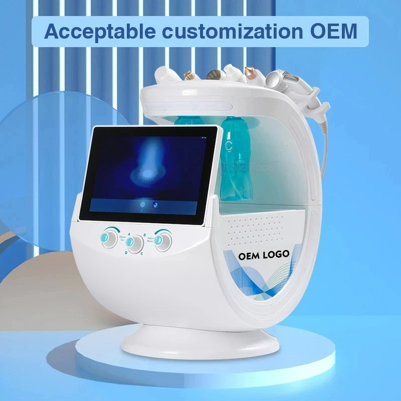 

Новейшая гидро-дермабразия 7 в 1, умная ледяная Синяя Система управления кожей, многофункциональная косметическая машина для глубокой очистки лица