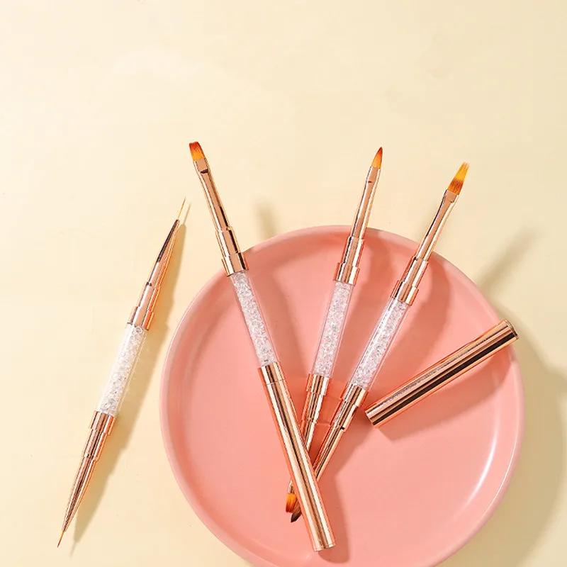 

Double Head Nail Brush Drawing Brush Liner Brush Painting Pen Gel Polish Crystal Nail Art Manicure Tools Nails