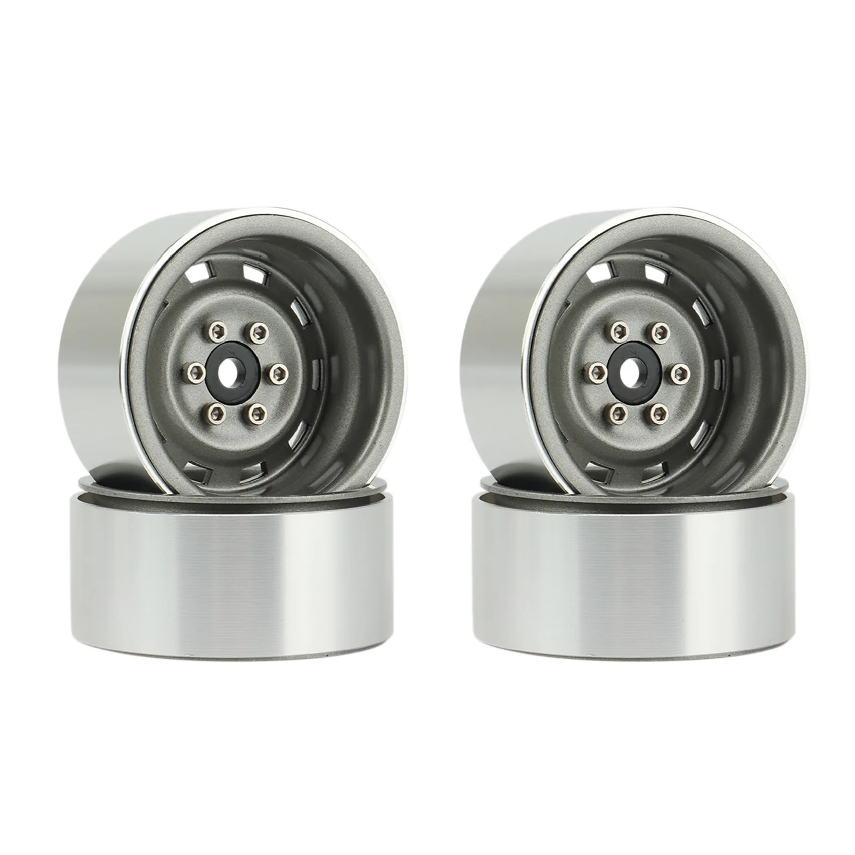 

4PCS Rally 1.9 Metal Beadlock Wheel Hub Rim for 1/10 RC Crawler Axial SCX10 90046 AXI03007 Traxxas TRX4 RC4WD D90,2