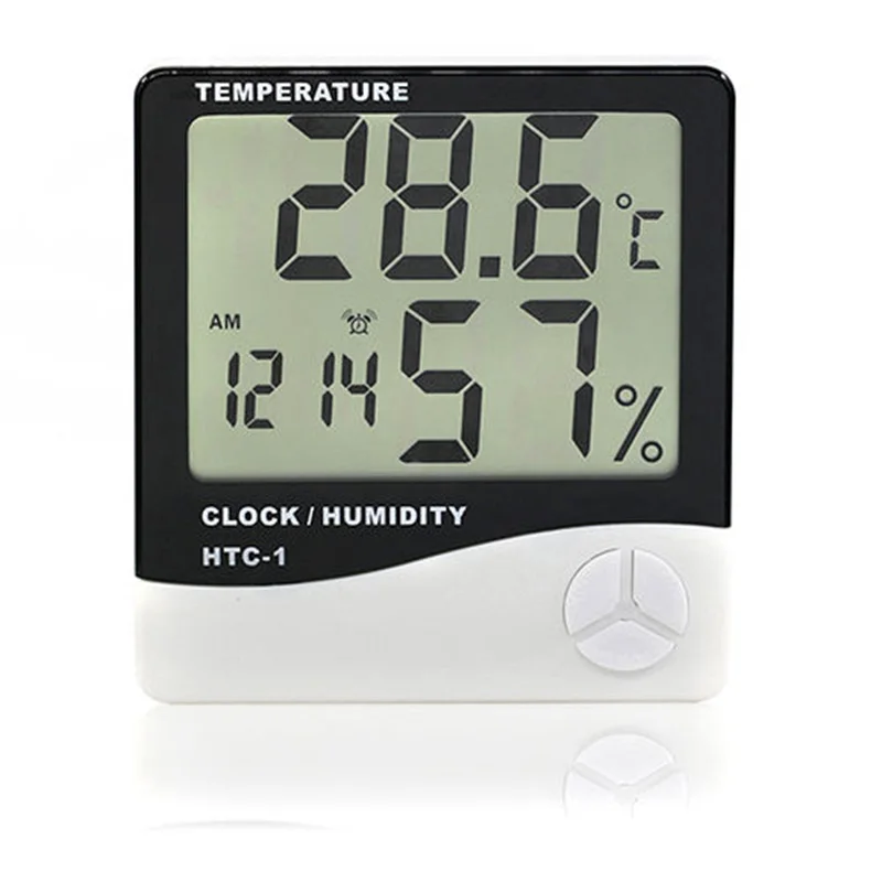 

Smart Temperature Humidity Sensor Tuya APP Remote Control with LCD Screen High Accuracy T&H Sensor ℃ and °F Indoor Clock Alarm