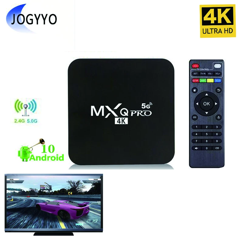 

HD 4K MXQ Pro Android TV Box Quad Core Allwinner RK3228 2.4G 5G WiFi Smart Set-Top Box Andoid 10.0 3D USB Media Player