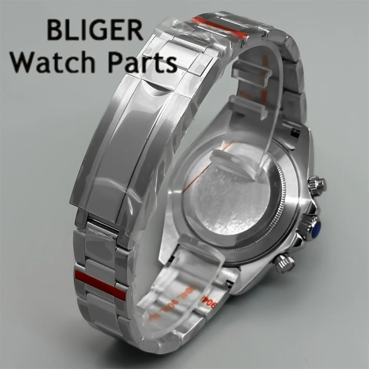 Фото Мужские часы BLIGER Black Panda с черным циферблатом, разноцветным безелем, хронографом VK63A, кварцевым механизмом, секундной стрелкой, сапфировым стеклом и резиновым ремешком. №2