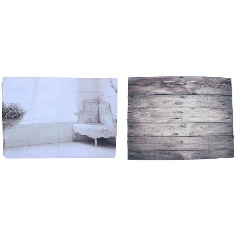 

2PCS Photography Prop Background Backdrop Studio Photo Wedding Wall Indoor, 5X7FT & 3X5FT