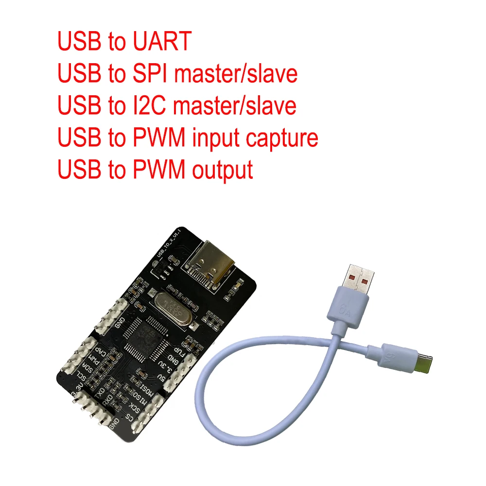 USB к SPI master I2C slave 7-битный 10-битный адрес IIC последовательный порт UART частота PWM выходной вход захват для youyeetoo x1
