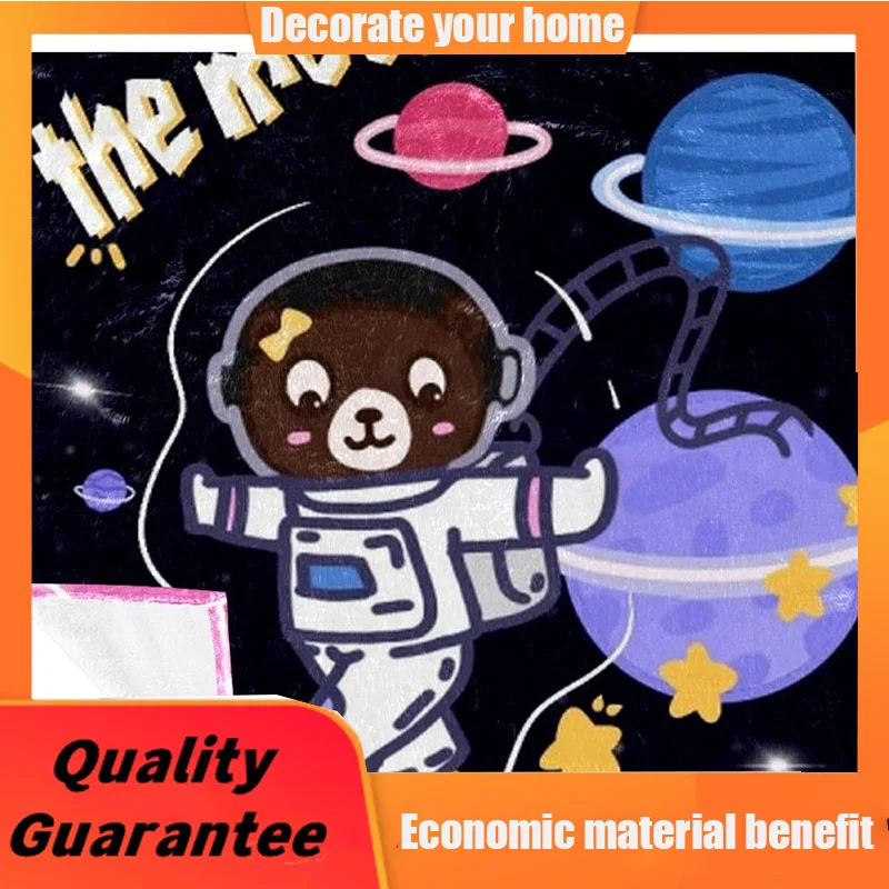 

Lightweight Space Bear Printing Fleece Warm Soft Cozy Throws Blanket throw blanket for sofa couch throw blanket