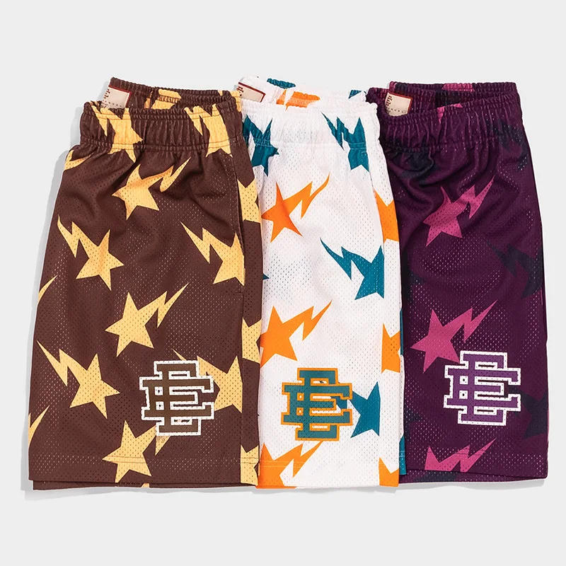 

EE Basic Shorts Men Woman Casual Summer Shorts Fitness Gym Basketball Workout Short Pants Quick Dry Eric Emanuel Mesh Shorts Men