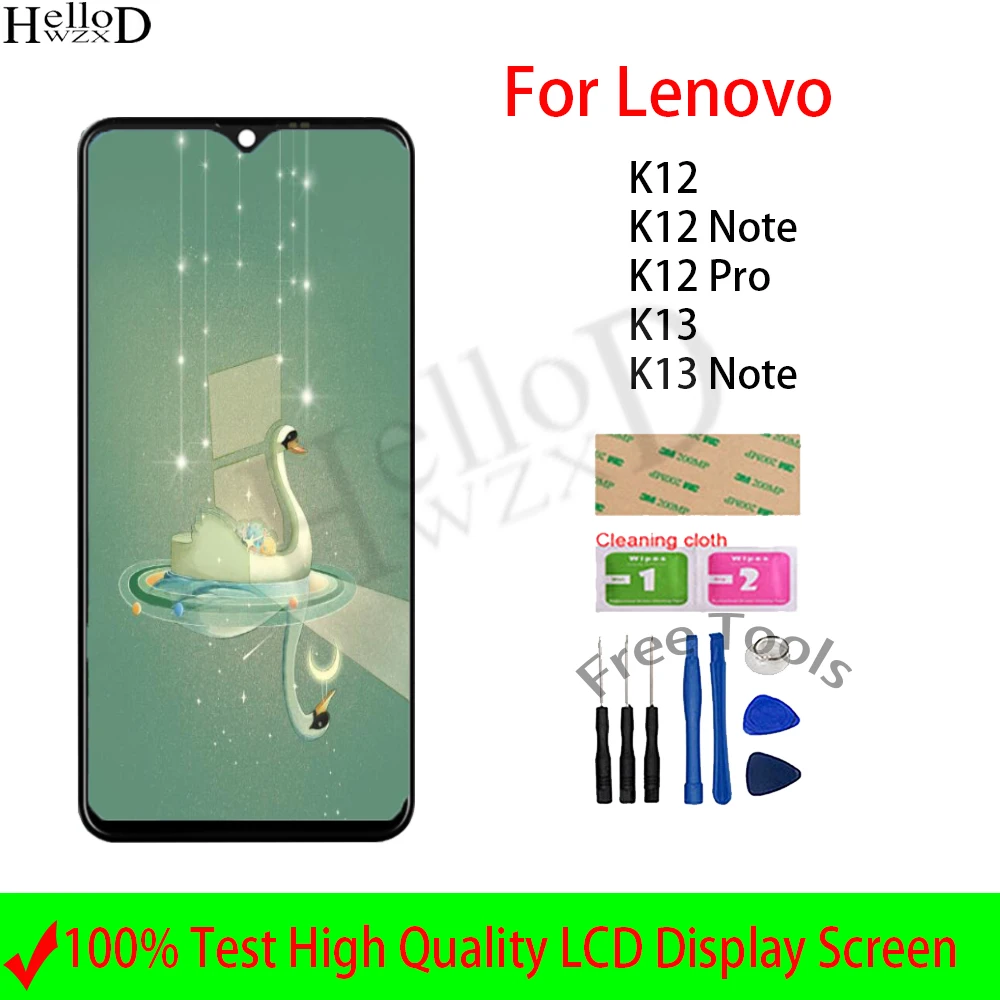 

For Lenovo K12 K12 Note K12 Pro K13 K13 Note LCD Display Touch Screen Digitizer Assembly Sensor Panel Assembly Tools