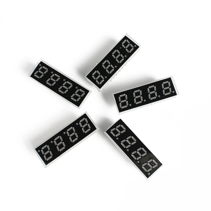 

5 шт., 0,28 дюйма, цифровой трубчатый светодиодный дисплей, 4-битный дисплей, общий анод/катод 0,28 дюйма, 7-сегментный светодиодный дисплей