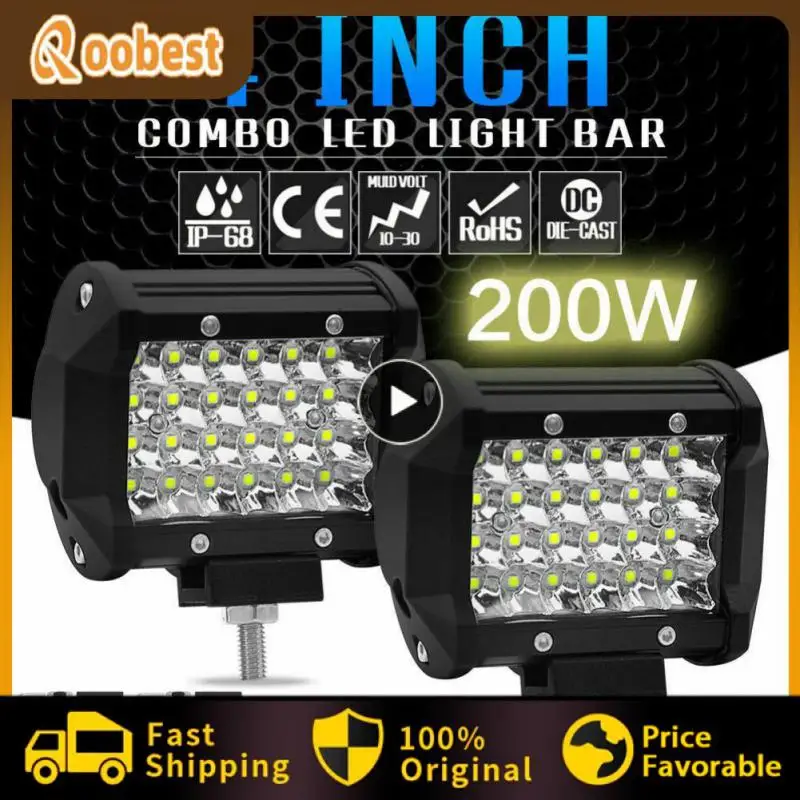 

4 Inch 4 Row 200w Spotlight Superbright Automotive Led Work Light Universal Durable Work Light Car Accessories Long Bar Light