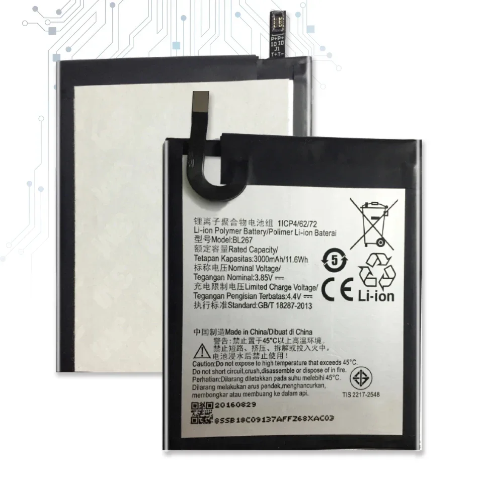 Аккумулятор BL267 BL272 для Lenovo Vibe K6 K33A42 K33a48 K33b36 K33b37 Bateria мобильного телефона
