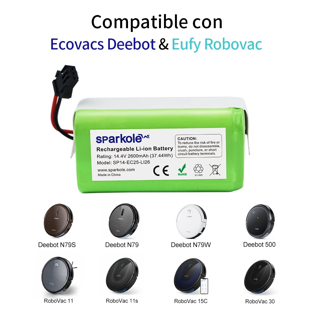 Сменный аккумулятор 14 4 В 2600 мАч для Conga Excellent 990 1090 1790 Deebot N79S N79 DN622 Robovac 11 11S Max 30 30C G30
