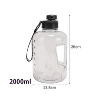 2l large capacity water bottle kettle portable gradient sports fitness plastic ton barrel trend fashion personality outdoor