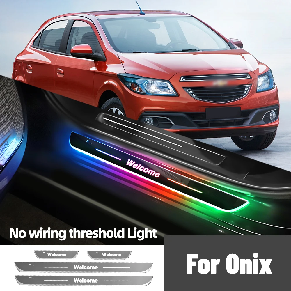 Для Chevrolet Onix 2012-2019 2016 2017 2018 автомобильный порог индивидуальный логотип