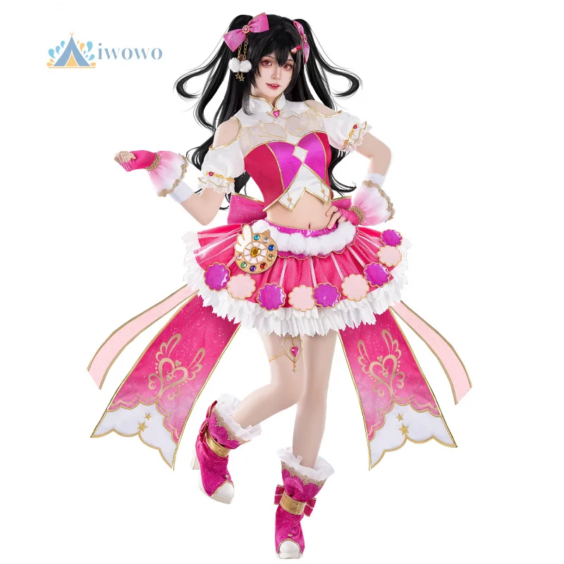 Фото Аниме Lovelive Косплей Костюм Элли Женщина Розовые Сладкие Цветы Лолита Платье Униформа Хэллоуин Карнавальная Вечеринка Одежда Наряд №1