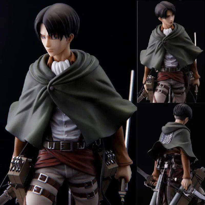 

20cm Attack On Titan Anime Figure Levi Ackerman Manga Statue 1/8 Scene PVC Action Figure Collectible Boxed Model Doll Toys