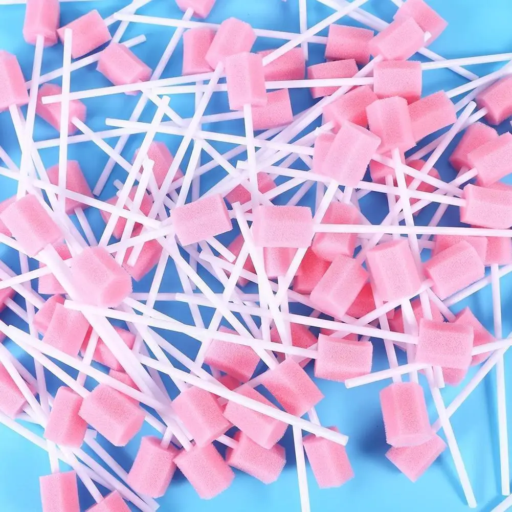 

Disposable Care Sponge Swabs Unflavored Sterile Care Sponge Clean Sponge Swabsticks Baby Nursing Pad Stick Stick Denta W9k2