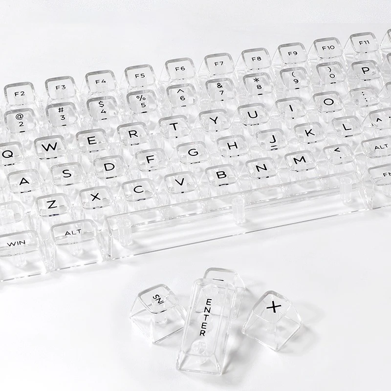 

132 keys DIY White Transparent Keycap set SA Profile DYE-SUB Keycaps for MX Mechanical Keyboard