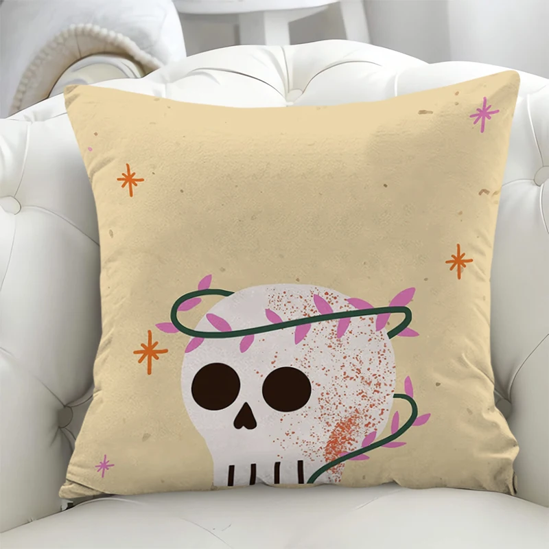 

Bed Pillowcases 50x50 45x45 Cushions Halloween Cover for Pillow Covers Decorative Double-sided Printing Couch Pillows Home Decor