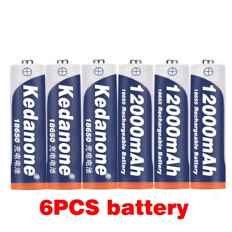

New 18650 Battery Rechargeable Battery 3.7V 18650 12000mAh Capacity Li-ion Rechargeable Battery For Flashlight Torch Battery