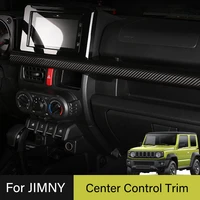 2pcs carbon fiber new center control trim strip for suzuki jimny jb64 jb74 car interior decoration styling accessories 19 20