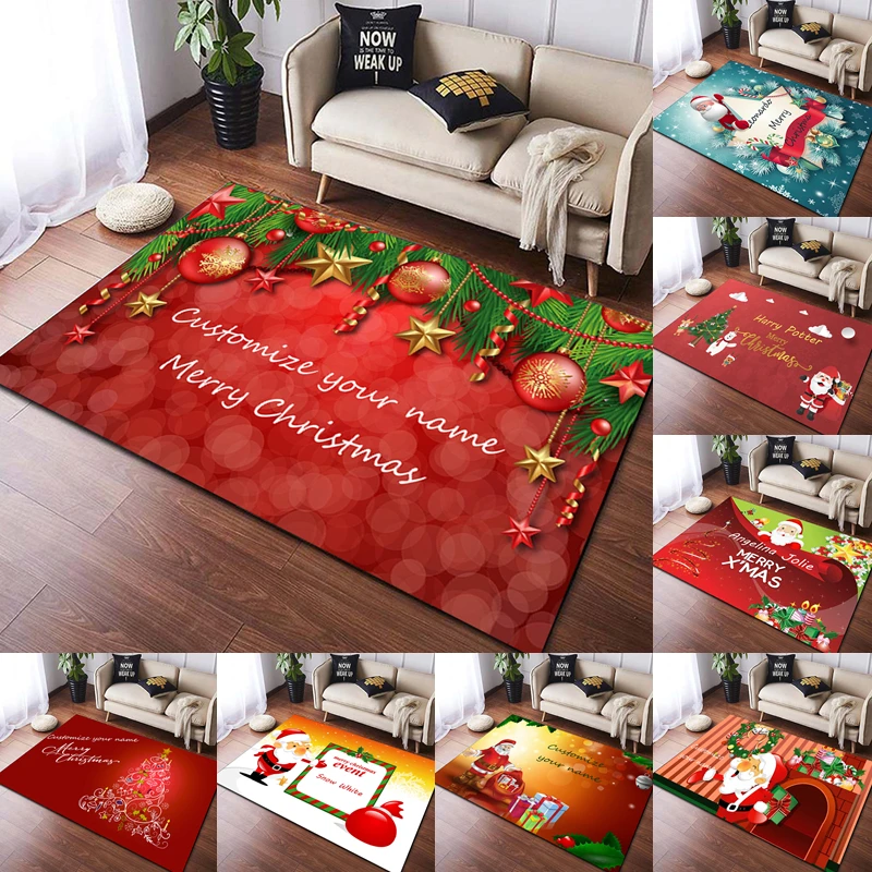 

Custom name carpet for Christmas yoga mat Picnic mat home decor for bedroom mats for floor Customized gifts Play area mat rugs