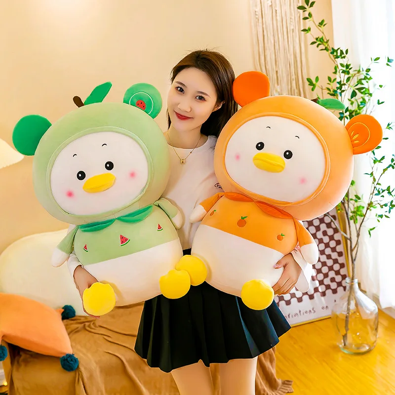 

Net Red Fruit Cute Duck Doll Doll Super Cute Rag Doll Girl Plush Toy To Send Friends Birthday Gift Drop Shipping