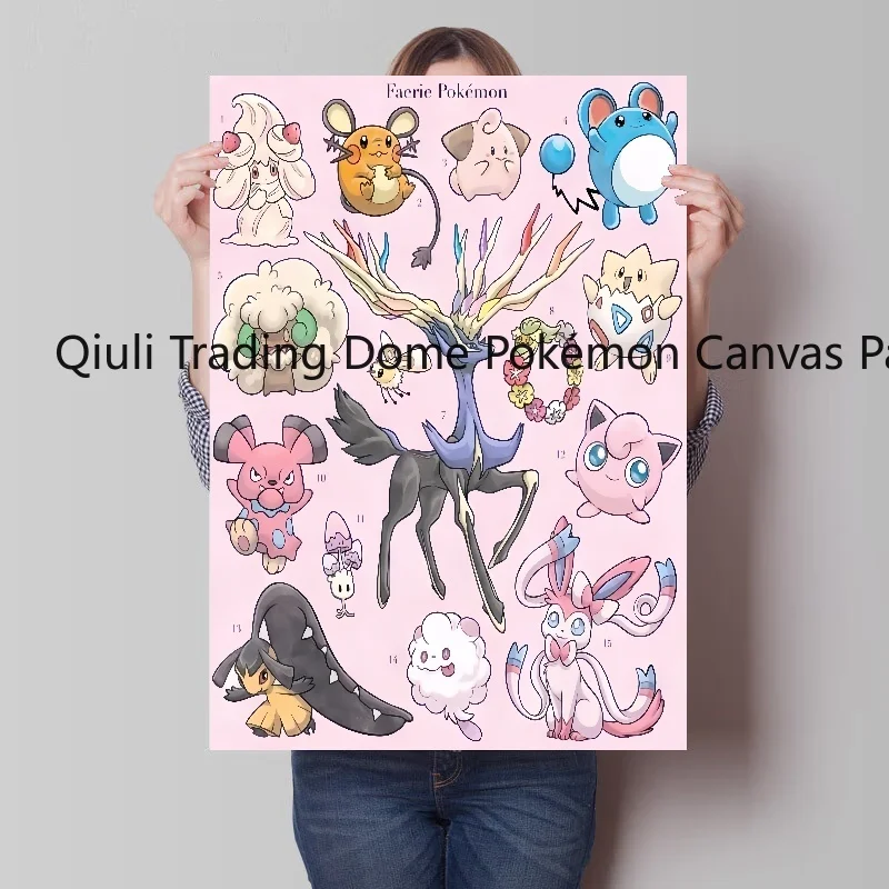 Классическая Картина на холсте из аниме Покемон