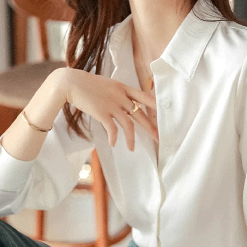 Новая летняя элегантная мода в корейском стиле ретро простота женская рубашка на