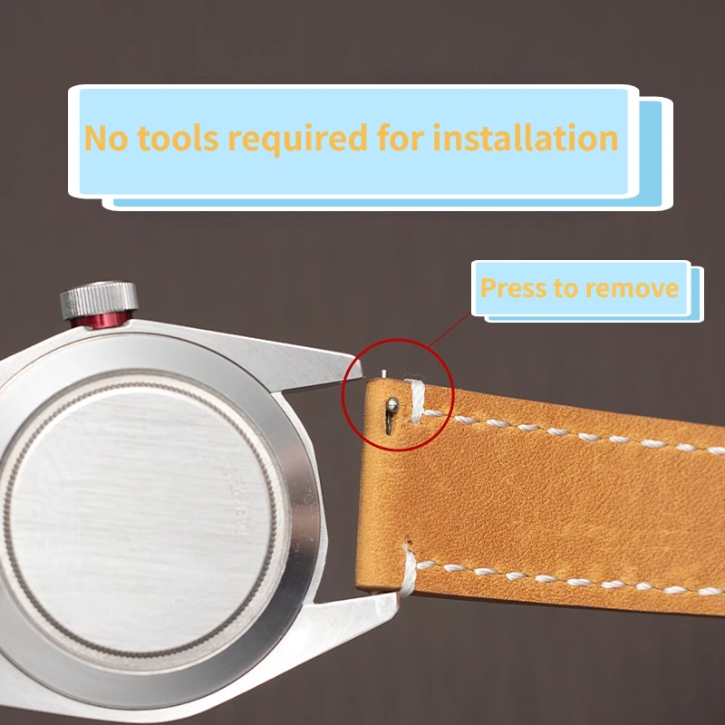 Watch Strap Sport Vintage Leather Watchband Stainless Steel Buckle Watch Accessories 18mm 20mm 22mm for Samsung Huawei Watch