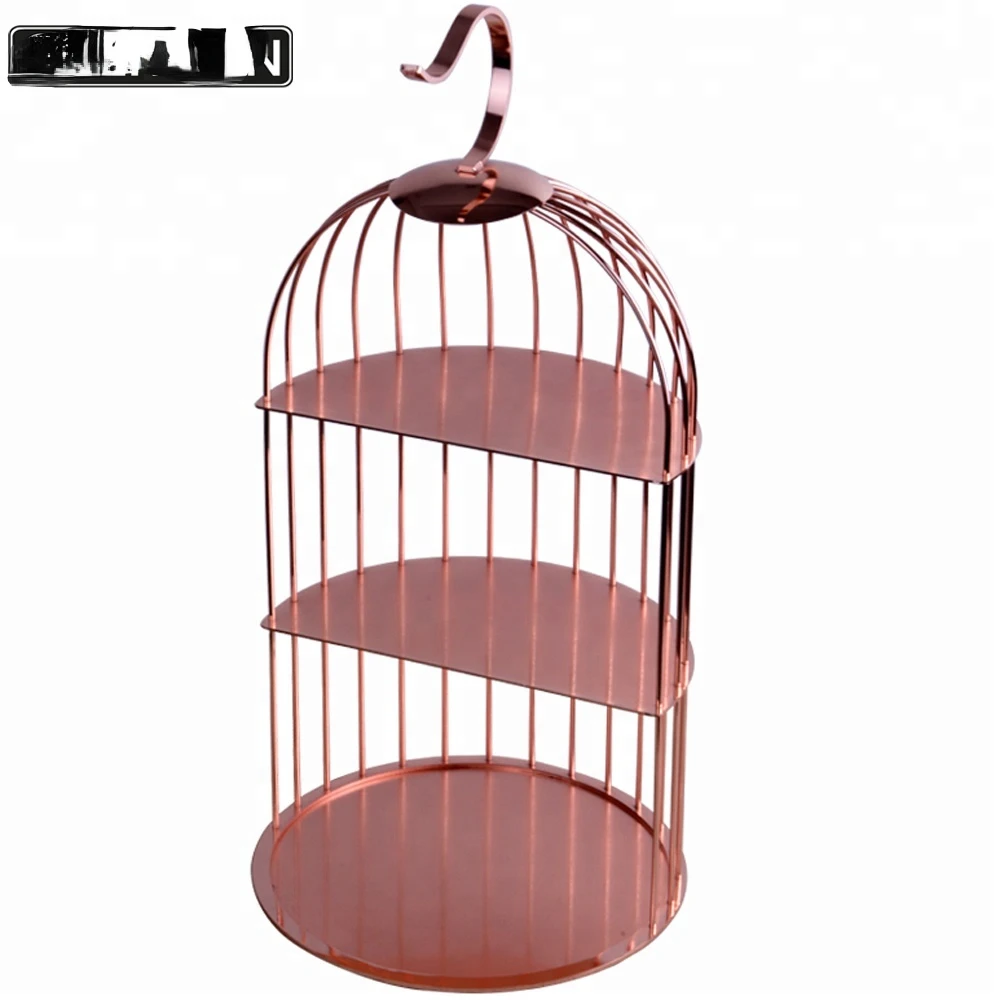 Продукция Гуанчжоу Baja Tahan Бытовая 3 Tingkat EMA Dekorasi Gantung Pernikahan Sangkar Burung Berdiri Kue