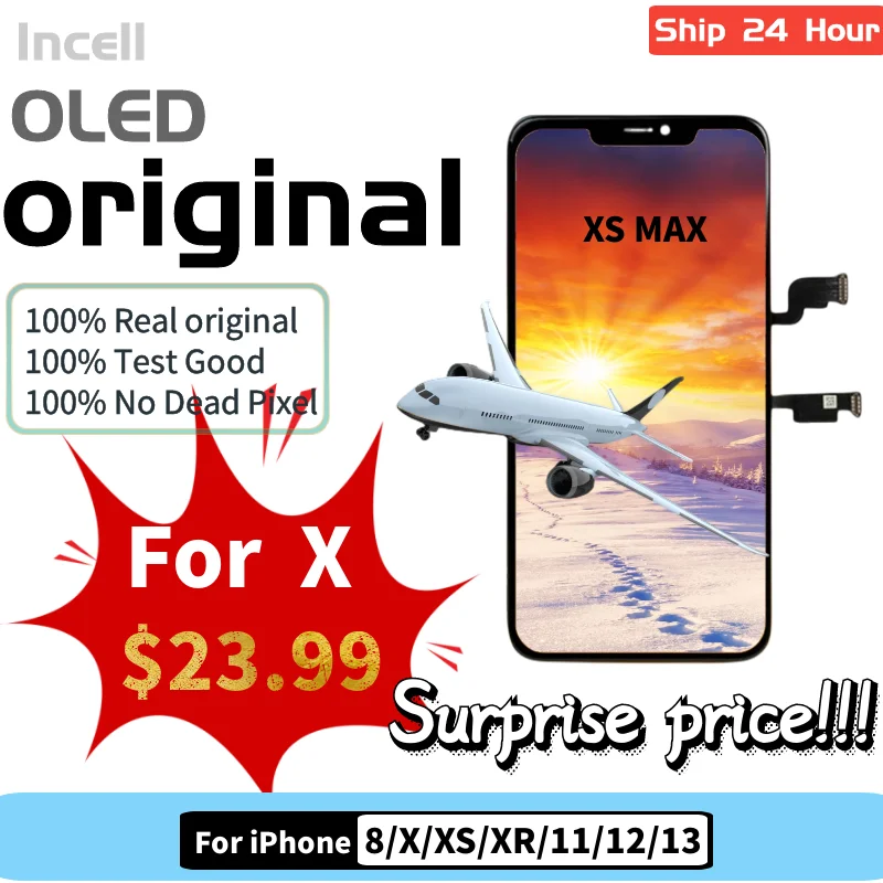 

New OLED Lcd For iPhone Xr 11 12 Pro Xs Max 13 Original Display Factory Price For iPhone X 8 Plus Screen Replacement Good Touch